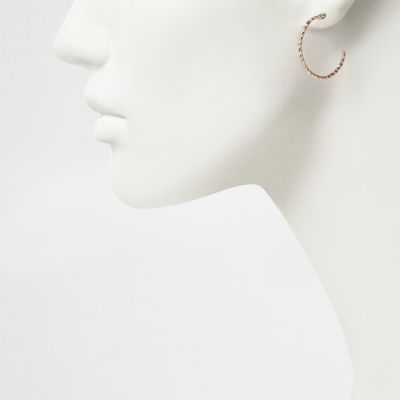 Rose gold tone bird earrings pack
